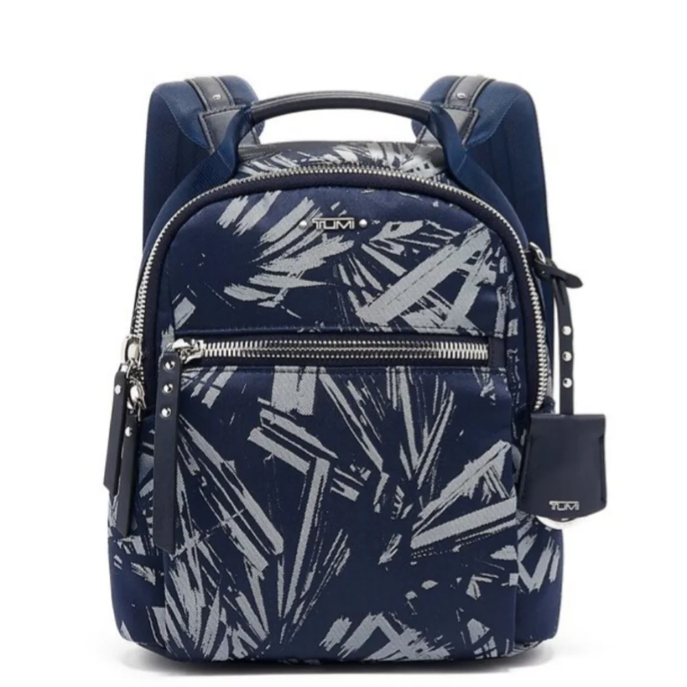 NWOT Tumi Voyageur Whitney Backpack in Blue Palm Print